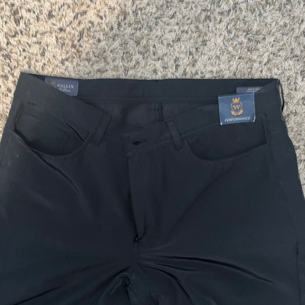 Skinny Charcoal / Black 4-Way Stretch Pants